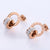 Moderate Luxury Tennis / Diamond Line Circle Stainless Steel Electroplating Stud Earrings