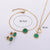 Natural Plant Circle Stainless Steel Electroplating Jewelry Sets