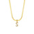 Fashion Letter Number Text Stainless Steel 18K Gold Plated Necklaces