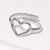 Open Ring Cute Heart Stainless Steel Electroplating Rings