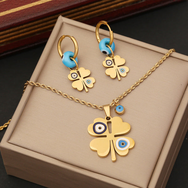 Expressive Petal Stainless Steel Electroplating Necklaces