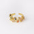 Moderate Luxury Women Round Circle Geometric Copper Zircon Inlay Rings