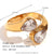 Expressive Fashion Circle Geometric Stainless Steel 18K Gold Plated Rings