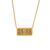 Fashion Number Text Letter Stainless Steel 18K Gold Plated Necklaces