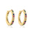 Korean Women Round Geometric Copper Inlay Earrings