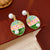 Luxurious Butterfly Geometric Flower Chinese Zodiac Animal Artificial Pearl Oil Dripping Earrings