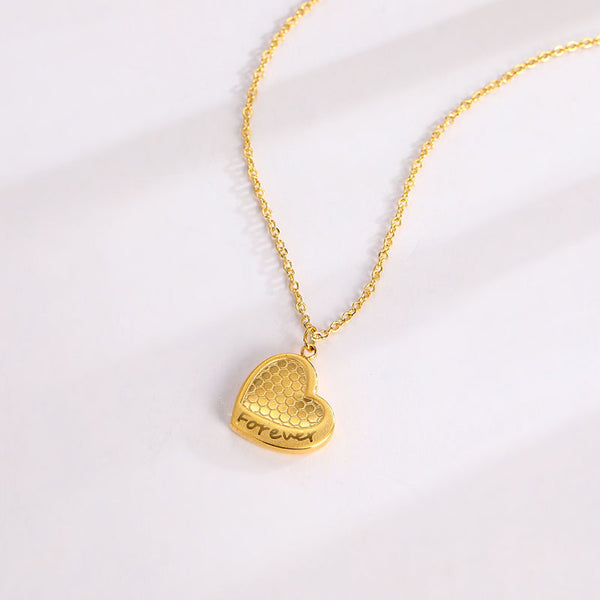 Minimalist Geometric Titanium Steel 18K Gold Plated Necklaces