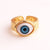 IG Style Women Glasses Eye Copper Electroplating Rings