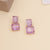 Women Fashion Geometric Glass Stud Earrings