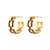 Fashion Round Geometric Stainless Steel 18K Gold Plated Stud Earrings