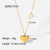 IG Style Heart Geometric Stainless Steel 18K Gold Plated Necklaces