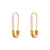 Fashion Ellipse Geometric Stainless Steel 18K Gold Plated Earrings