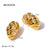 IG Style Irregular Stainless Steel 18K Gold Plated Earrings