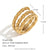 Fashion Quadrilateral Circle Geometric Stainless Steel 18K Gold Plated Rings