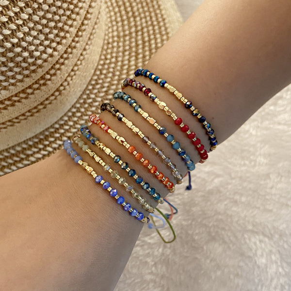 Women Artificial Crystal Knitting Bracelets