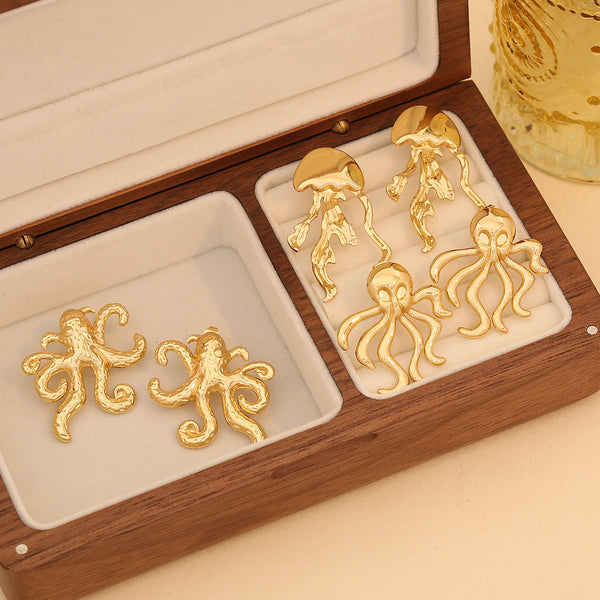 Expressive Animal Chinese Zodiac Stainless Steel Electroplating Stud Earrings