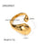 Women IG Style Circle Geometric Stainless Steel 18K Gold Plated Rings