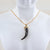 Minimalist Unisex Diamond Metal Horn-Shape Zircon Necklaces