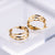 Minimalist Round Heart Stainless Steel Gold Plating Stud Earrings