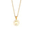 Fashion Round Number Text Letter Stainless Steel 18K Gold Plated Necklaces