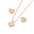 Fashion Heart Heart Stainless Steel Electroplating Necklaces