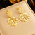 Fashion Leaf Titanium Steel Electroplating Earrings