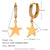 Fashion Balloon Pentagram Heart Droplet Geometric Stainless Steel 18K Gold Plated Earrings