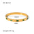 IG Style Circle Irregular Heart Tennis / Diamond Line Stainless Steel Zircon Inlay Bangles