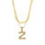 Fashion Stripe Number Text Letter Stainless Steel 18K Gold Plated Necklaces