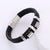 Exotic Men Metal Pearl Skull Leather Electroplating String Bracelets