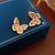 Luxurious Butterfly Geometric Chinese Zodiac Animal Copper Oil Dripping Earrings