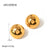 IG Style Circle Geometric Stainless Steel 18K Gold Plated Earrings