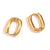 Minimalist Circle Geometric Stainless Steel 18K Gold Plated Earrings