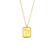 Fashion Quadrilateral Flower Stainless Steel 18K Gold Plated Necklaces