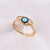 Minimalist Women Eye Geometric Copper Electroplating Rings