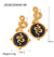 Snake Geometric Stainless Steel Electroplating Earrings