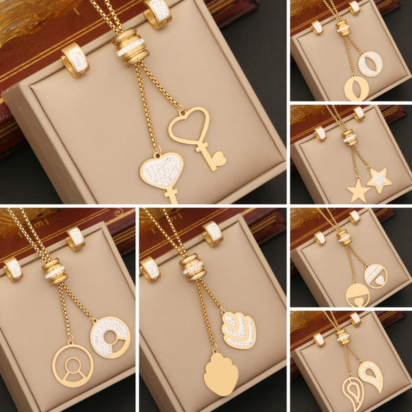 Expressive Star Stainless Steel Electroplating Necklaces