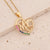 Retro Vintage Heart Copper Zircon Inlay Pendants