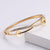 Natural Women Stripe Metal Diamond Country Style Crown Stainless Steel Bangles