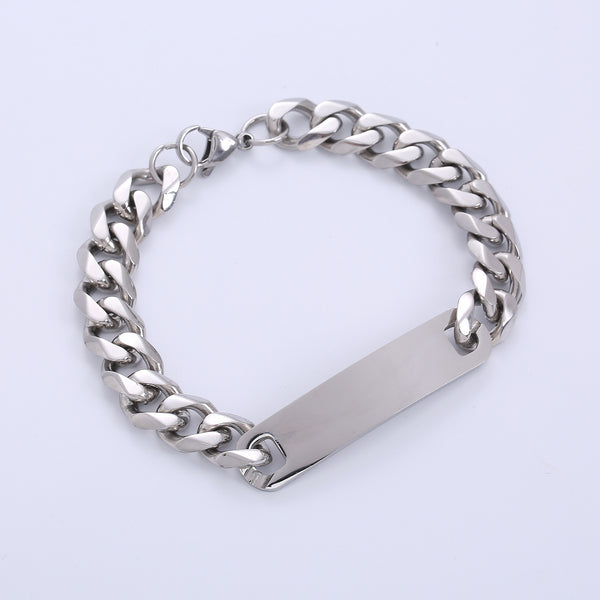 Men Minimalist Geometric Metal Geometric Titanium Steel Bracelets