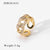 Women IG Style Circle Copper 18K Gold Plated Rings