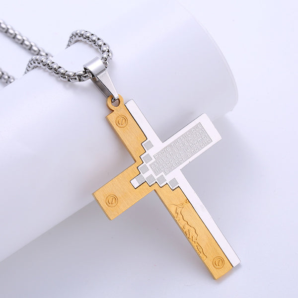 Unisex Cross Cross Titanium Steel Electroplating Pendants