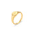 Minimalist Women Letter Number Text Stainless Steel 18K Gold Plated Rings