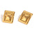 Fashion Quadrilateral Geometric Stainless Steel 18K Gold Plated Earrings