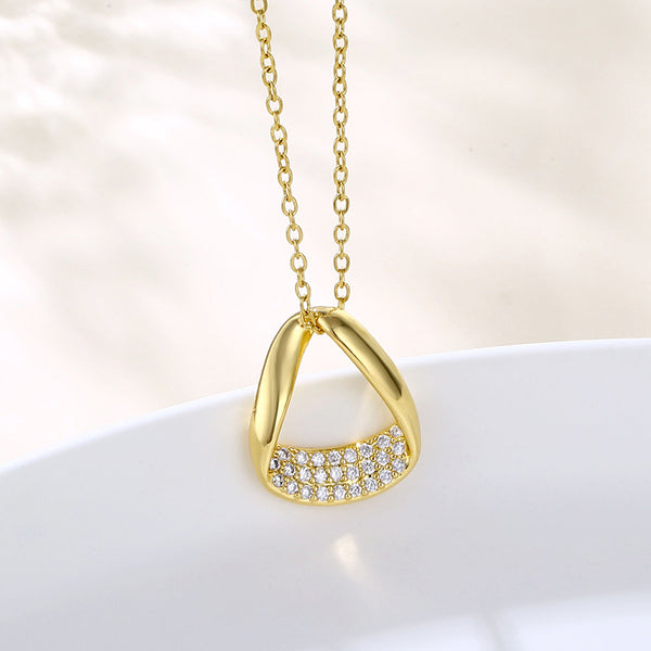 Women Minimalist Geometric Metal Stainless Steel Electroplating Necklaces