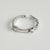 925 Sterling Silver Women Vintage Retro Circle Silver Silver Plating Rings