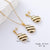 Quadrilateral Stripe Round Stainless Steel Jewelry Sets