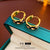 Retro Vintage Round Geometric Copper Oil Dripping Earrings