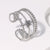 Open Ring Niche Stripe Geometric Stainless Steel Electroplating Rings