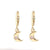 Moon Celestial Droplet Droplet Zircon Diamond Inlay Stud Earrings